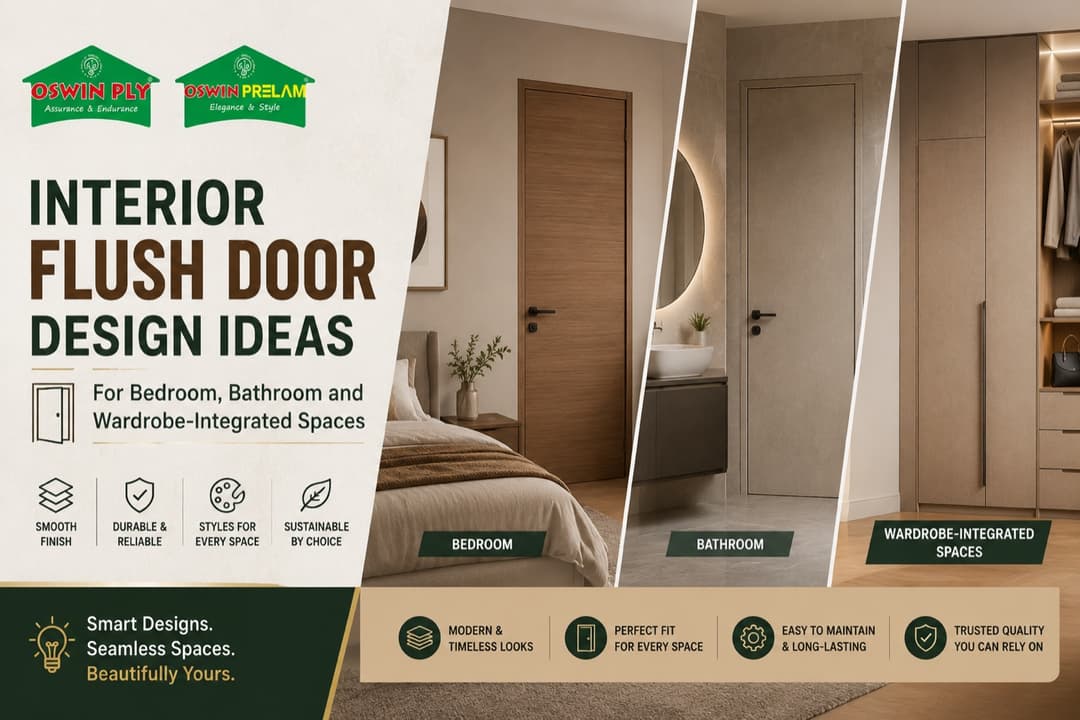 Interior Flush Door Design Ideas for Bedroom, Bathroom and Wardrobe-Integrated Spaces