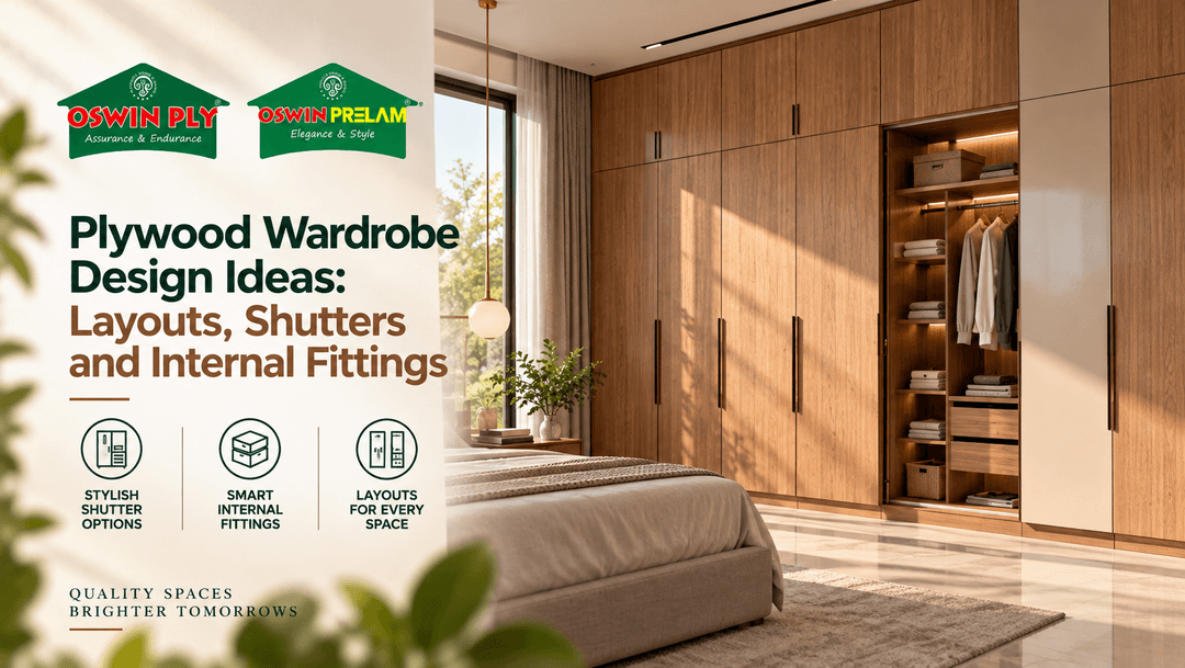 Plywood Wardrobe Design Ideas: Layouts, Shutters and Internal Fittings